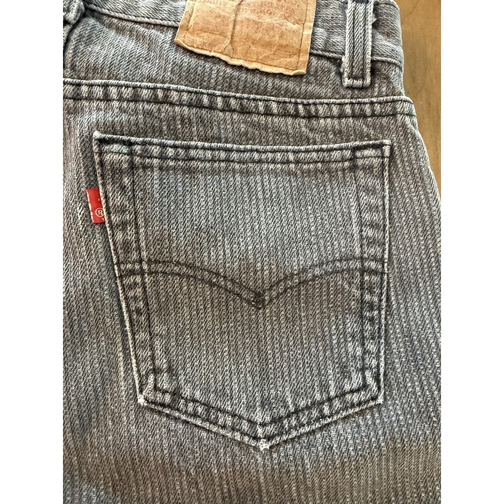 Vintage Levis 701 Womens Student Fit Charcoal Textured Tag 28x34 Actual 26x27 - Picture 8 of 15